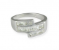 Maxx stříbrný prsten s třemi pásy zirkonů