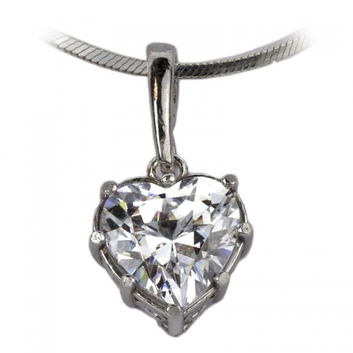 Silver Heart -stříbrný přívěšek tvaru srdíčka
