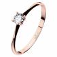 Lyra R Briliant tradiční zásnubní prsten z růžového zlata