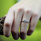 Amite White perfektní zásnubní prsten z bílého zlata