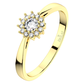 Angelína Princess G Briliant zásnubní prsten ze žlutého zlata