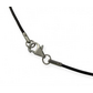Black leather kožená šňůrka se zapínáním z chir.oceli