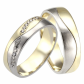 Oliviero Colour GW snubní prsteny z bílého a žlutého zlata