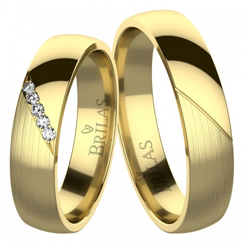Rebeca Gold - snubní prsteny s pěti kameny