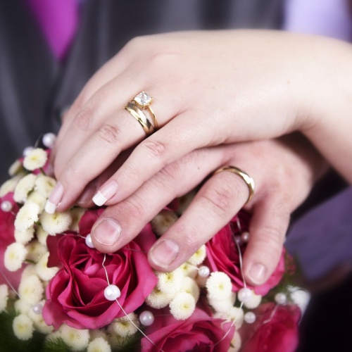 Jasmine Colour RW - snubní prsteny z bílého a růžového zlata