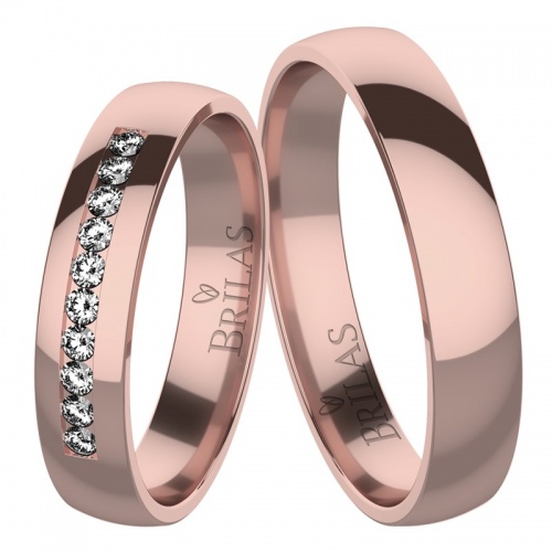 Larisa Red  - zářivé prsteny z růžového zlata 