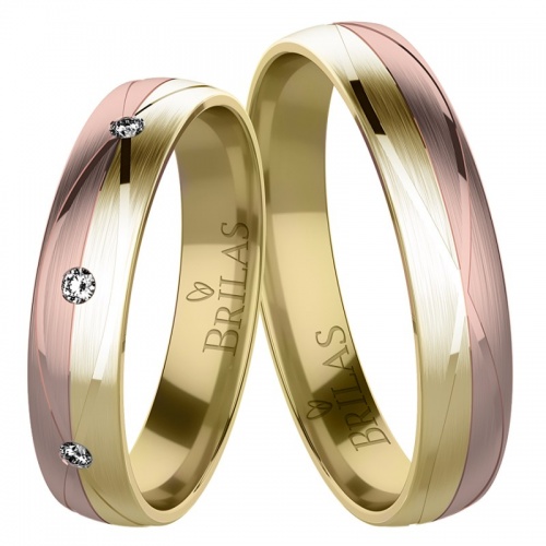 Brenda Colour RG - snubní prsteny z kombinovaného zlata