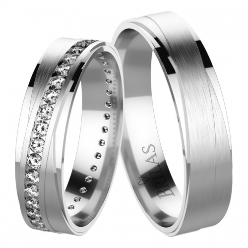 Xali White - snubní prsteny z bílého zlata