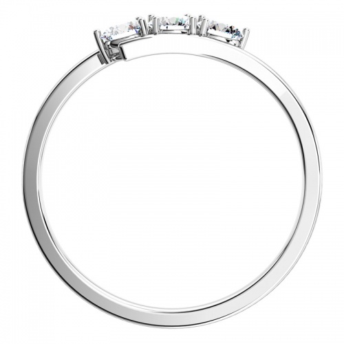 Leda White  - krásný zásnubní prsten s kameny z bílého zlata