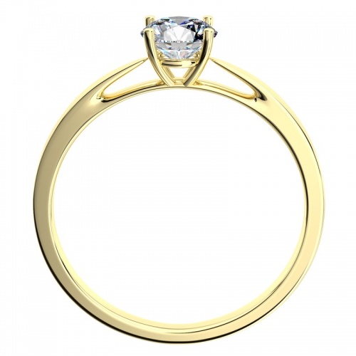 Grácie Gold  - jemný zásnubní prsten s centrálním kamínkem