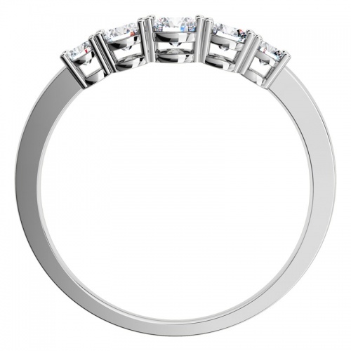 Beata White  - zářivý prsten z bílého zlata 
