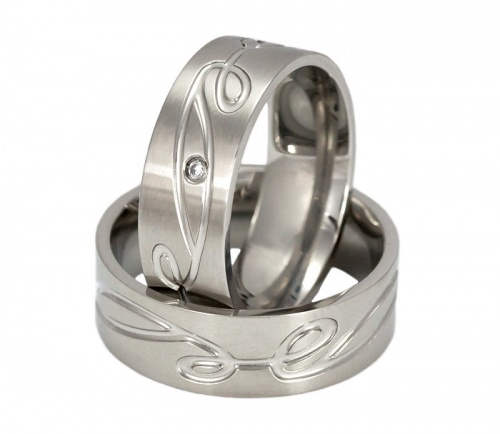 Albis Stone - ocelové snubní prsteny