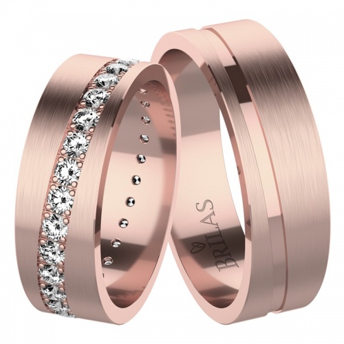 Anita Red - snubní prsteny z růžového zlata
