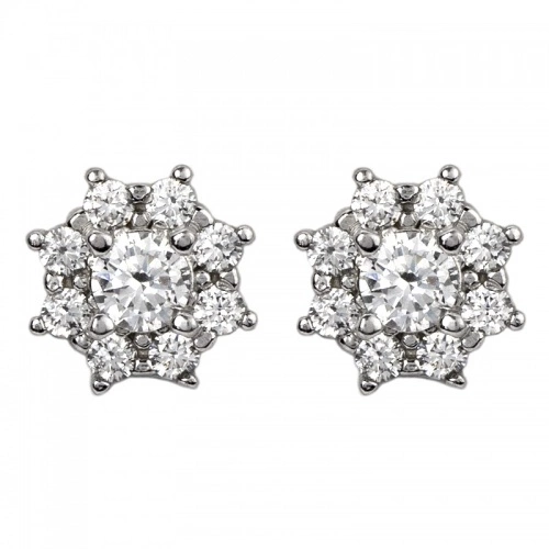 Adele - stříbrné naušnice se zirkony