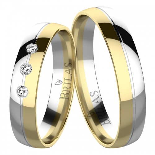 Regalo Colour GW  - snubní prstýnky z kombinovaného zlata 