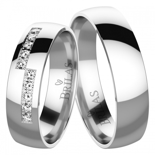 Timea White - snubní prsteny z bílého zlata