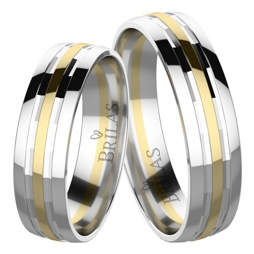 Olympic Colour GW - moderní snubní prsteny ze zlata