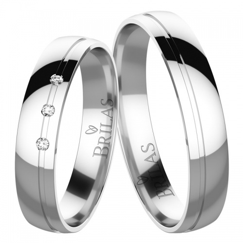 Dominika White - snubní prsteny z bílého zlata