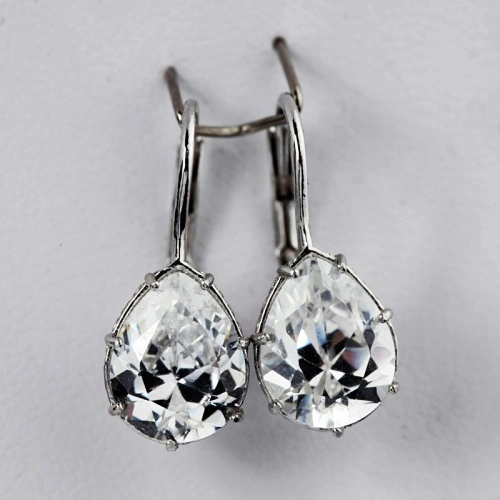 Erica - stříbrné náušnice slza