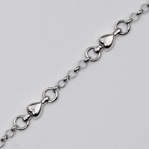 Hearta - stříbrný náramek