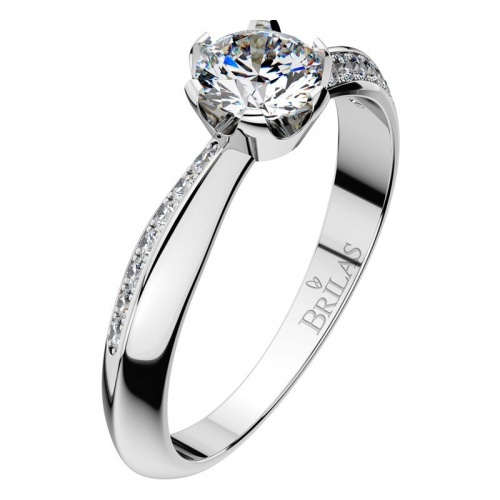 Michaela W Briliant - luxusní zásnubní prsten z bílého zlata