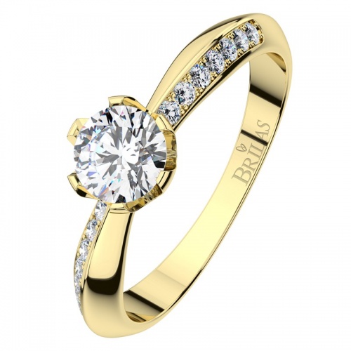 Michaela Gold - luxusní zásnubní prsten ve žlutém zlatě