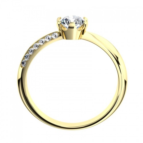 Michaela G Briliant - luxusní zásnubní prsten ze žlutého zlata