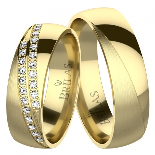 Polárka Gold - snubní prsteny ze žlutého zlata