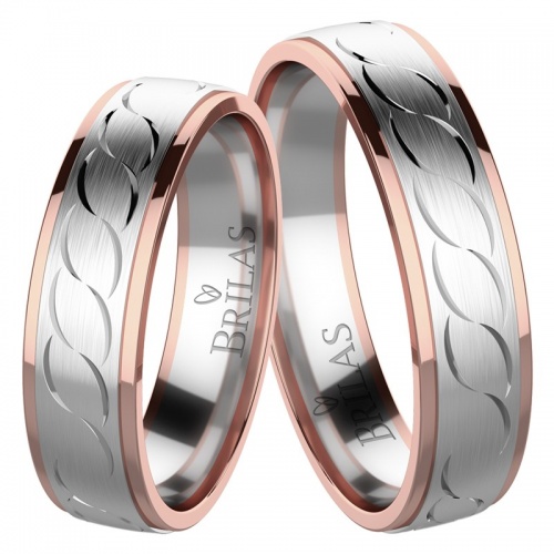 Forever Ring Colour RW - snubní prsteny z bílého a růžového zlata
