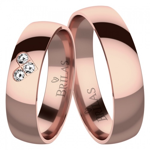 Magnus Red - snubní prsteny z růžového zlata