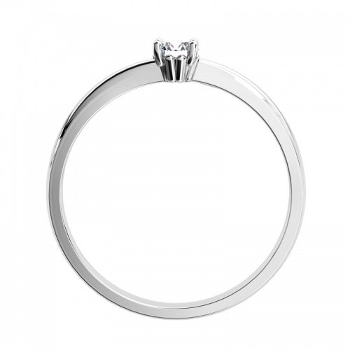 Helia White II - líbezný zásnubní prsten z bílého zlata