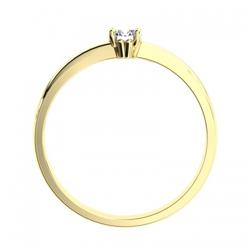 Helia Gold III - líbezný zásnubní prsten ze žlutého zlata