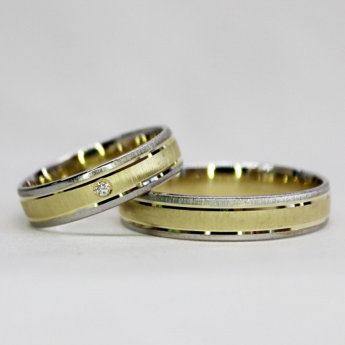 Matis Colour GW - snubní prsteny z kombinovaného zlata
