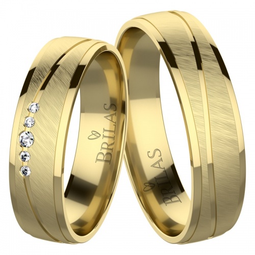 Lisa Gold - snubní prsteny ze žlutého zlata