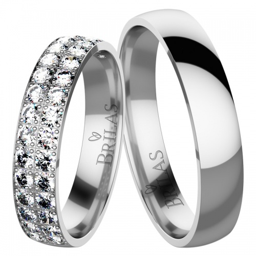 Alison White - snubní prsteny z bílého zlata