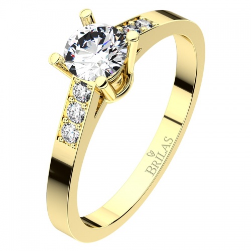 Monika Gold - překrásný zásnubní prsten ze žlutého zlata