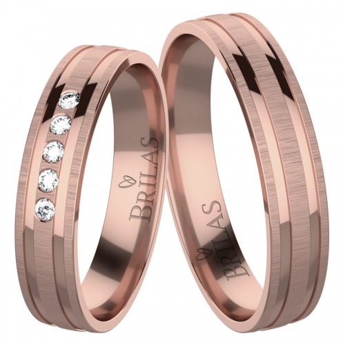 Tim Red - snubní prsteny z růžového zlata