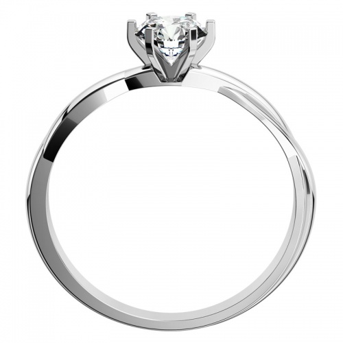 Popelka White - půvabný zásnubní prsten z bílého zlata