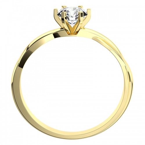 Popelka Gold - půvabný dámský zásnubní prsten ze žlutého zlata
