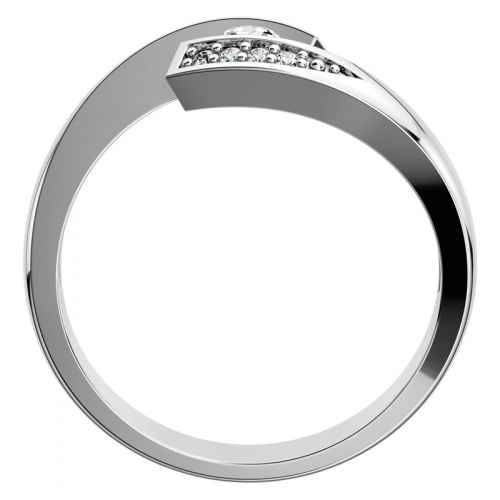 Nuriana White Briliant - nevšední zásnubní prsten v bílém zlatě s brilianty