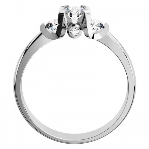 Klára White - sympatický zásnubní prsten v bílém zlatě