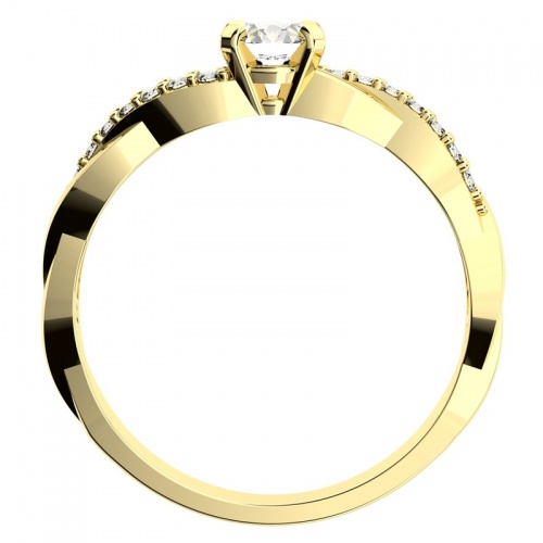 Luciana Gold  - vznešený zásnubní prsten ve žlutém zlatě