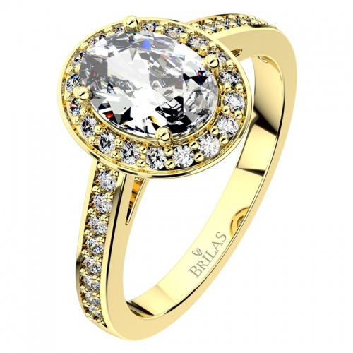 Alice Gold - efektní zásnubní prsten ze žlutého zlata