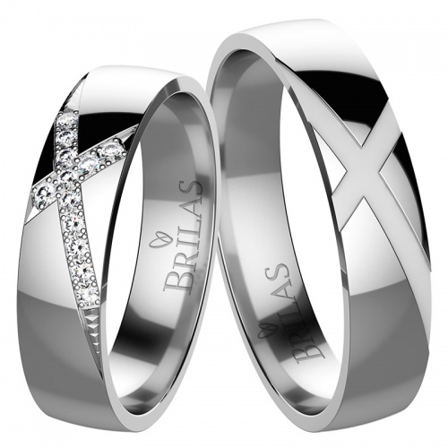 Izabel White - snubní prsteny z bílého zlata