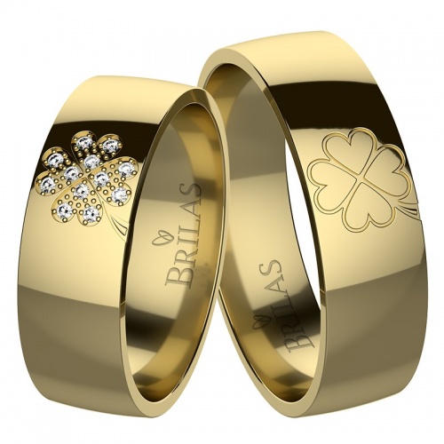Štístko Gold Briliant - snubní prsteny ze žlutého zlata