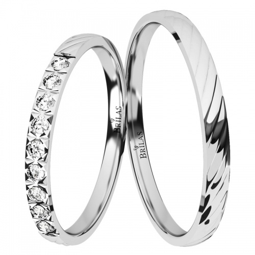 Zoja White - snubní prsteny z bílého zlata