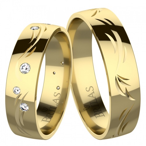 Fiona Gold - snubní prsteny ze žlutého zlata