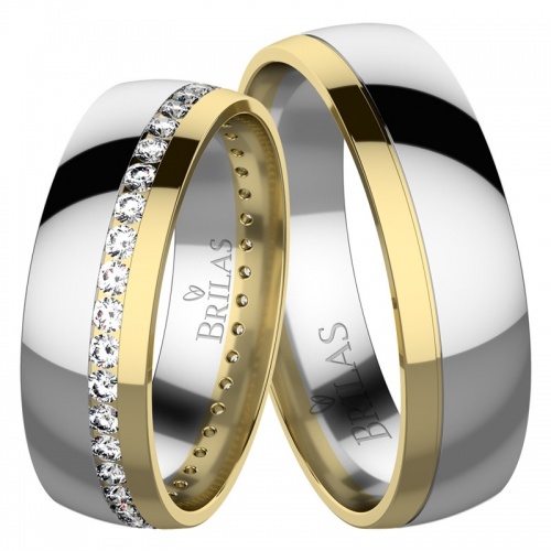 Celeste Colour GW - krásné snubní prsteny z kombinovaného zlata