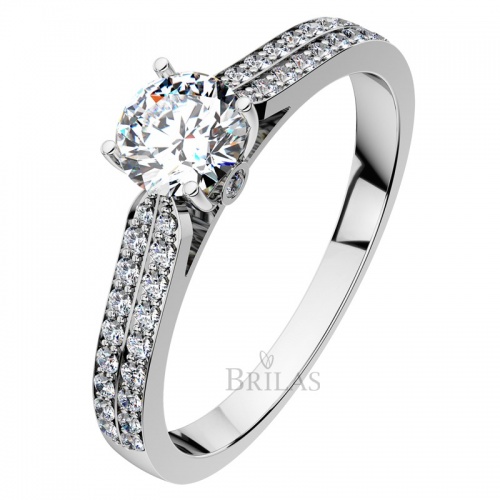Afrodita White Briliant - zásnubní prsten z bílého zlata 