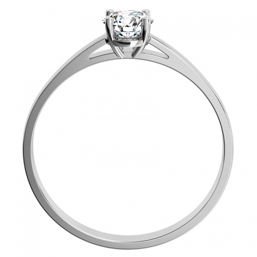 Diona W Briliant (5 mm) - jemný zásnubní prsten z bílého zlata